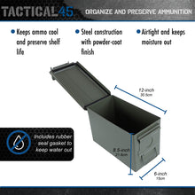 Load image into Gallery viewer, M2A2 50 Cal Ammo Can Steel Green Ammo Storage with Front Latch
